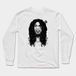 marley bob vintage hand drawing Long Sleeve T-Shirt